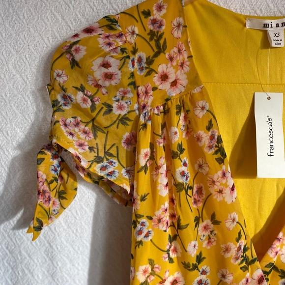 NWT yellow floral dress - Picture 2 of 9